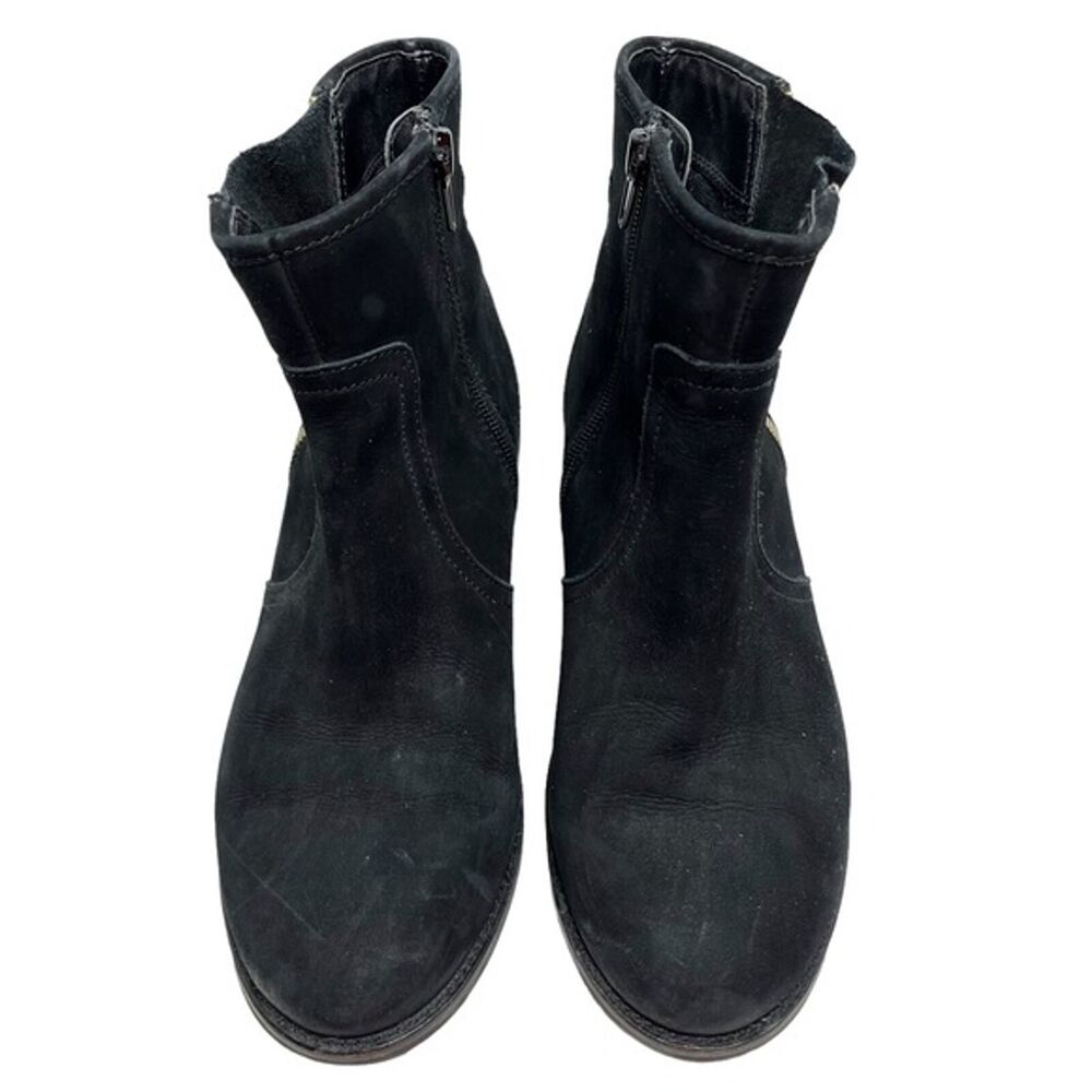 STEVE MADDEN CHANCES Genuine Leather Exposed Zipper Ankle Boots Booties sz 8 - Picture 3 of 16